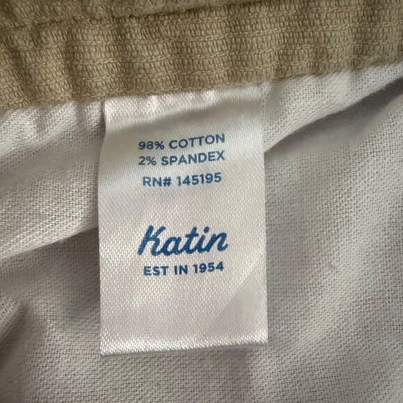 Katin Corduroy Local Short Tan Men's Large Drawstring Pockets Casual Comfort - Picture 9 of 11